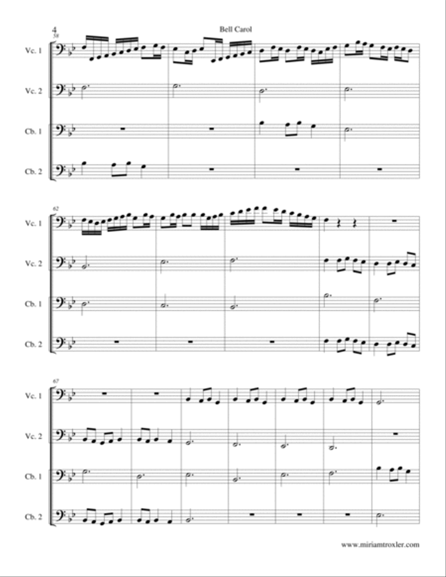 Bell Carol Bell Carol Cello scores gallery preview page 4