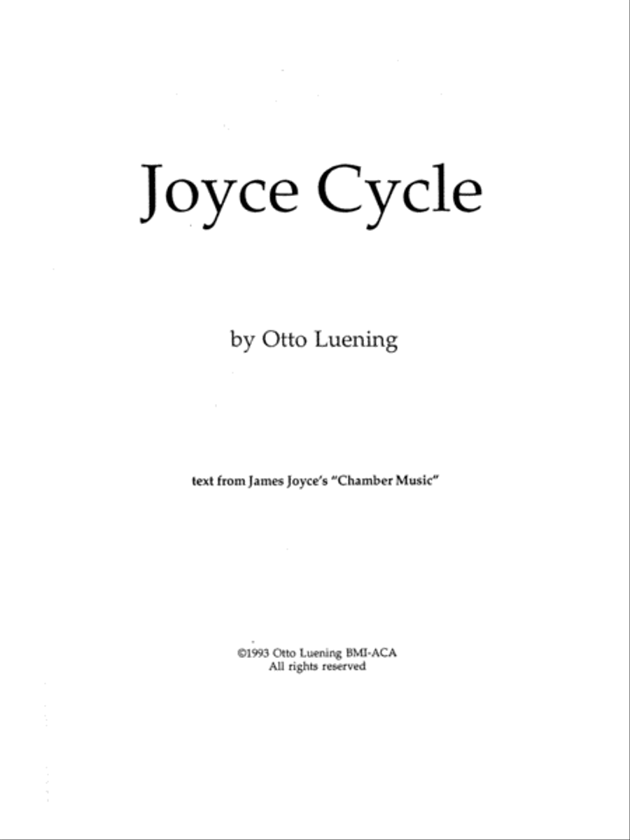 [Luening] Joyce Cycle Soprano Voice scores gallery preview page 3