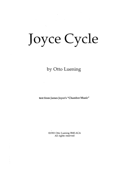 [Luening] Joyce Cycle