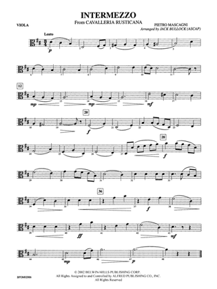 Intermezzo (from Cavalleria Rusticana): Viola