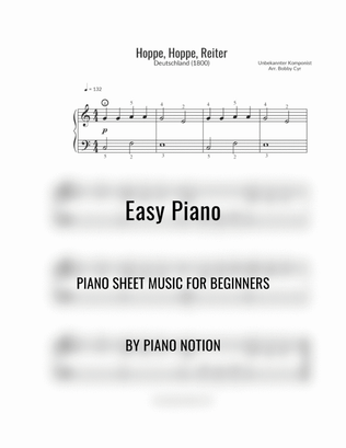 Hoppe, Hoppe, Reiter (Easy Piano Solo)
