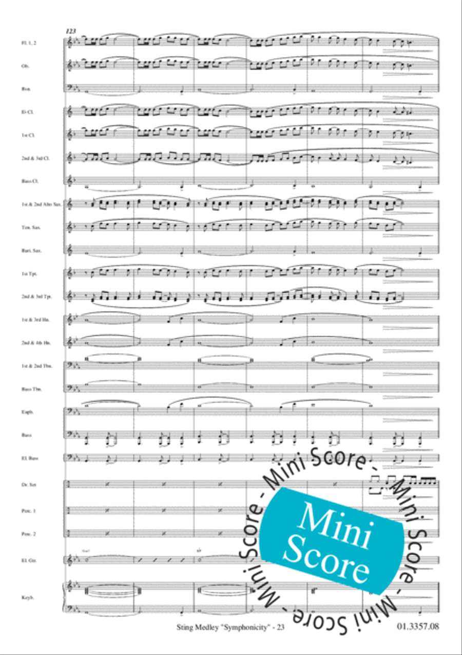 Sting Medley Sting Medley Concert Band scores gallery preview page 27