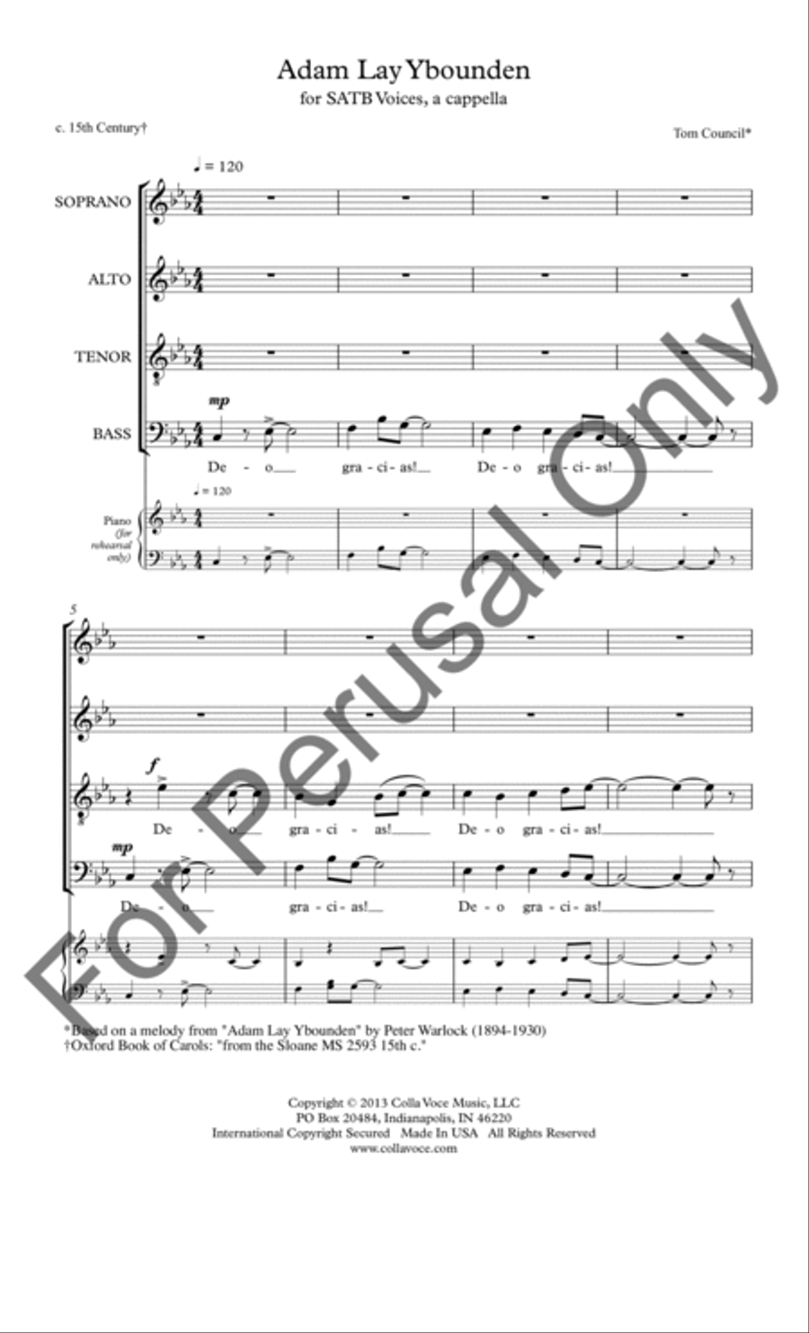 Adam Lay Ybounden Adam Lay Ybounden 4-Part scores gallery preview page 2