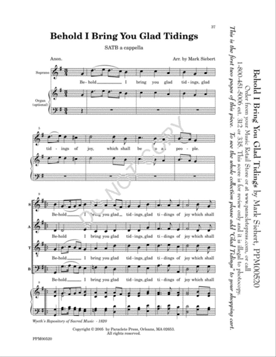 Glad Tidings 4-Part scores gallery preview page 20