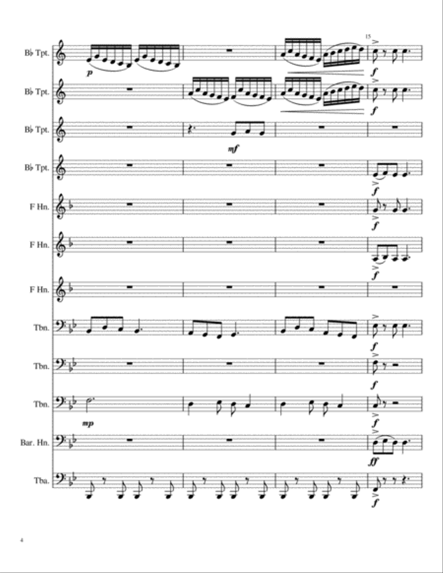A Song Without Words (For Brass Ensembles) Brass Ensemble scores gallery preview page 4
