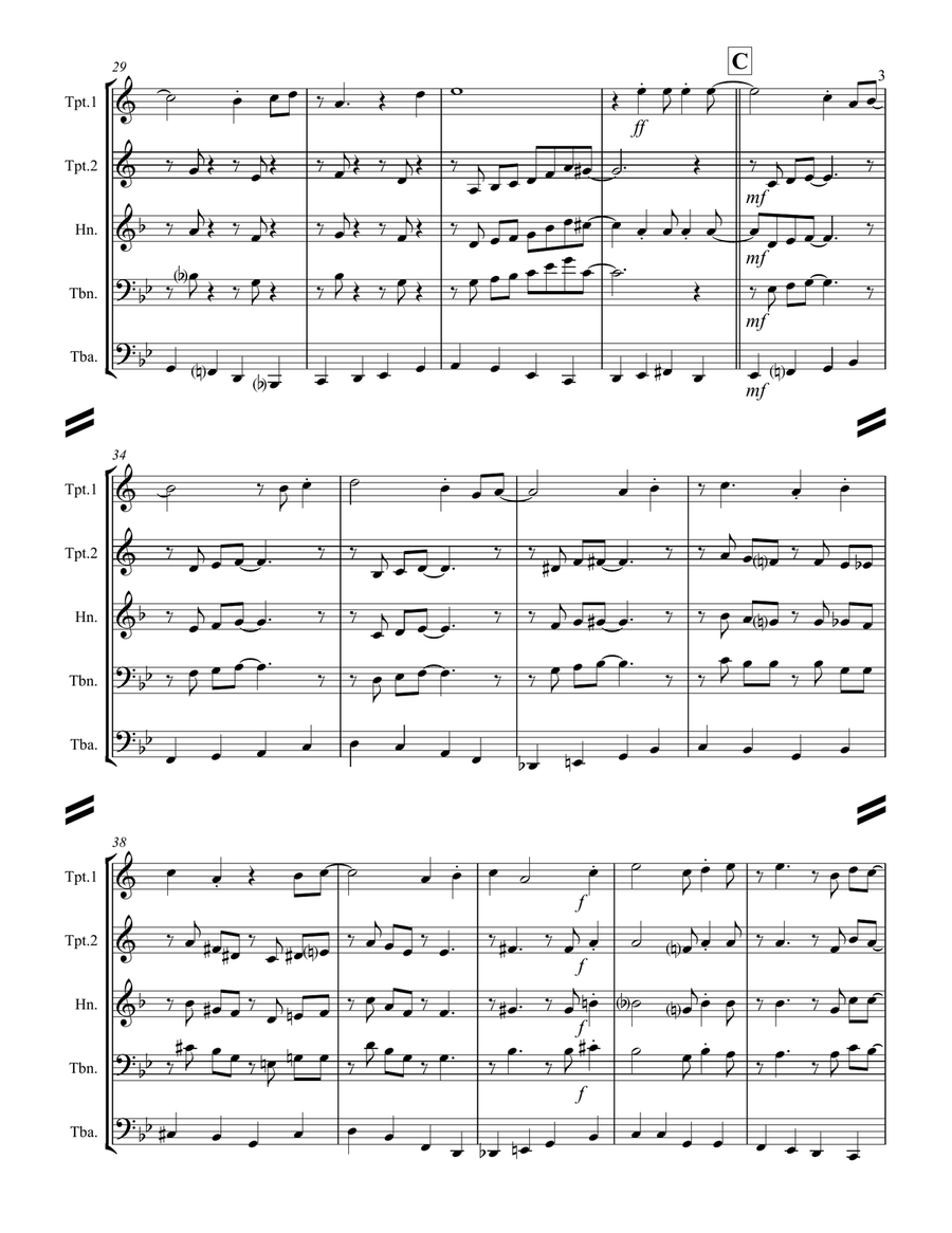 Almost Like Being In Love Brass Ensemble scores gallery preview page 4