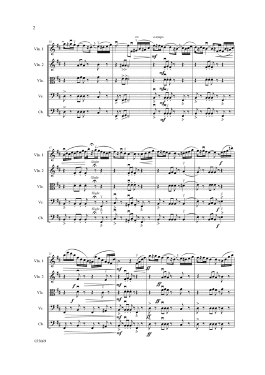 ANDALOUSE – STRING QUARTET String Quartet scores gallery preview page 3