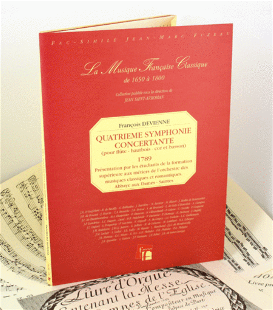 Fourth symphonie concertante for flute, oboe, horn and bassoon Orchestra scores gallery preview page 1