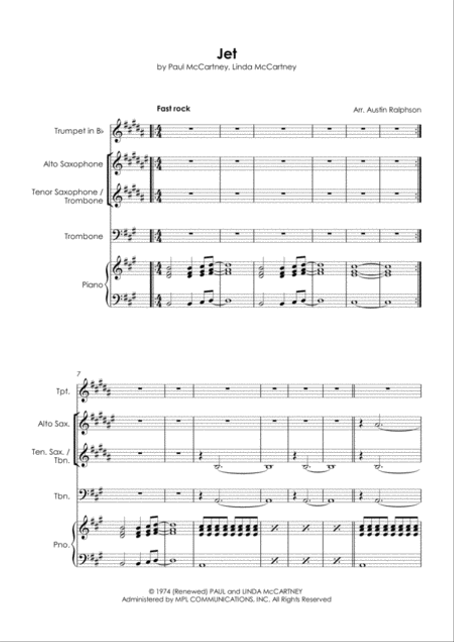 Jet Tenor Saxophone scores gallery preview page 3