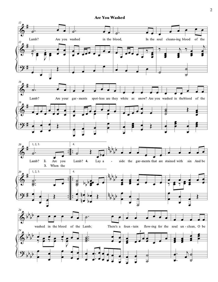 Congregational Piano Hymn Arrangements Booklet One Choir scores gallery preview page 6