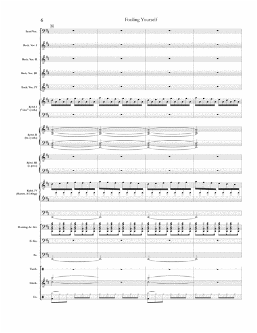 Fooling Yourself (the Angry Young Man) Small Ensemble scores gallery preview page 6