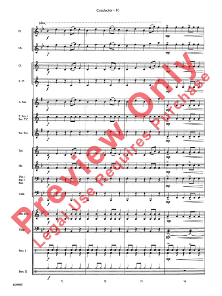 Quintilian Concert Band scores gallery preview page 18