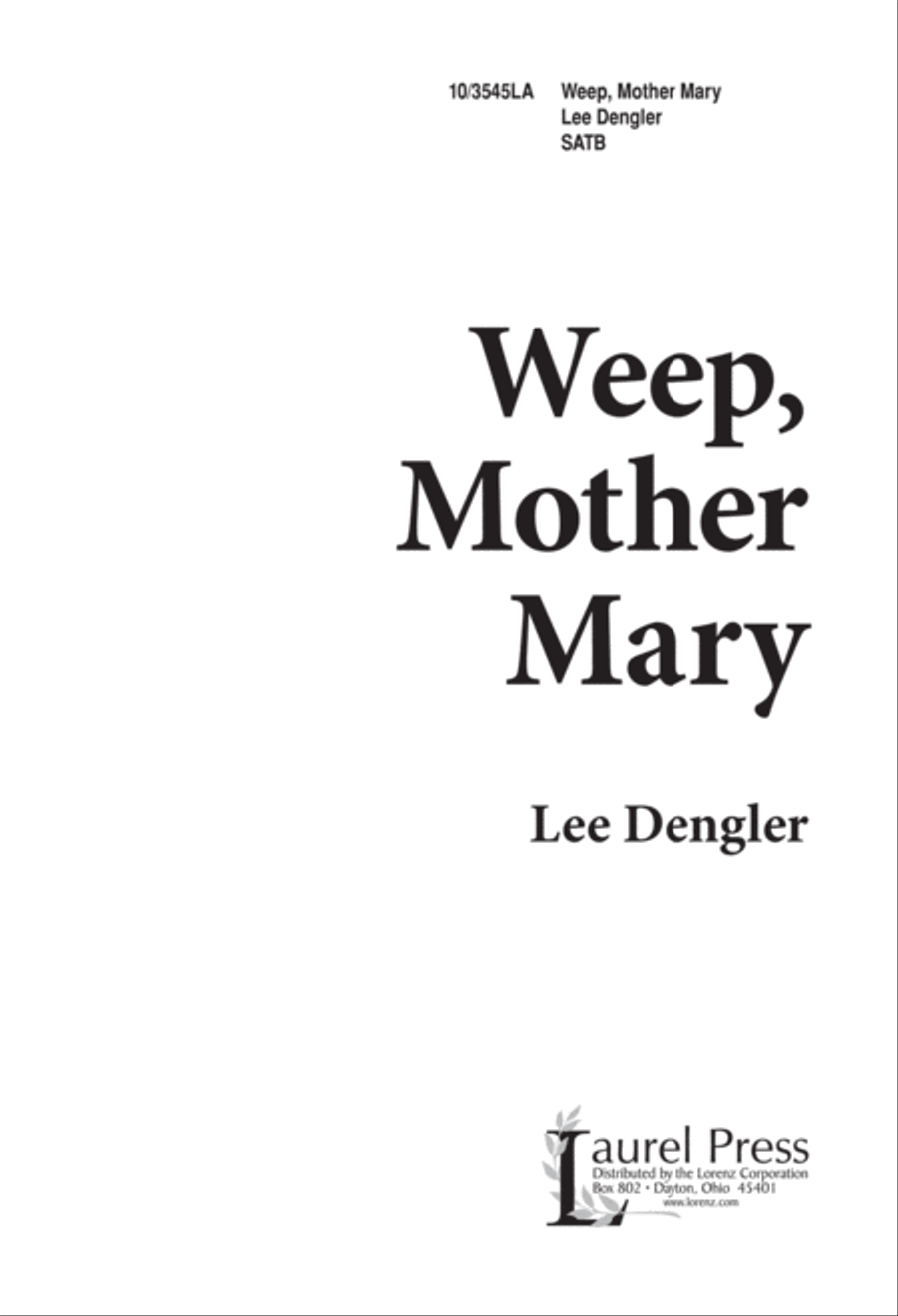 Weep, Mother Mary 4-Part scores gallery preview page 1