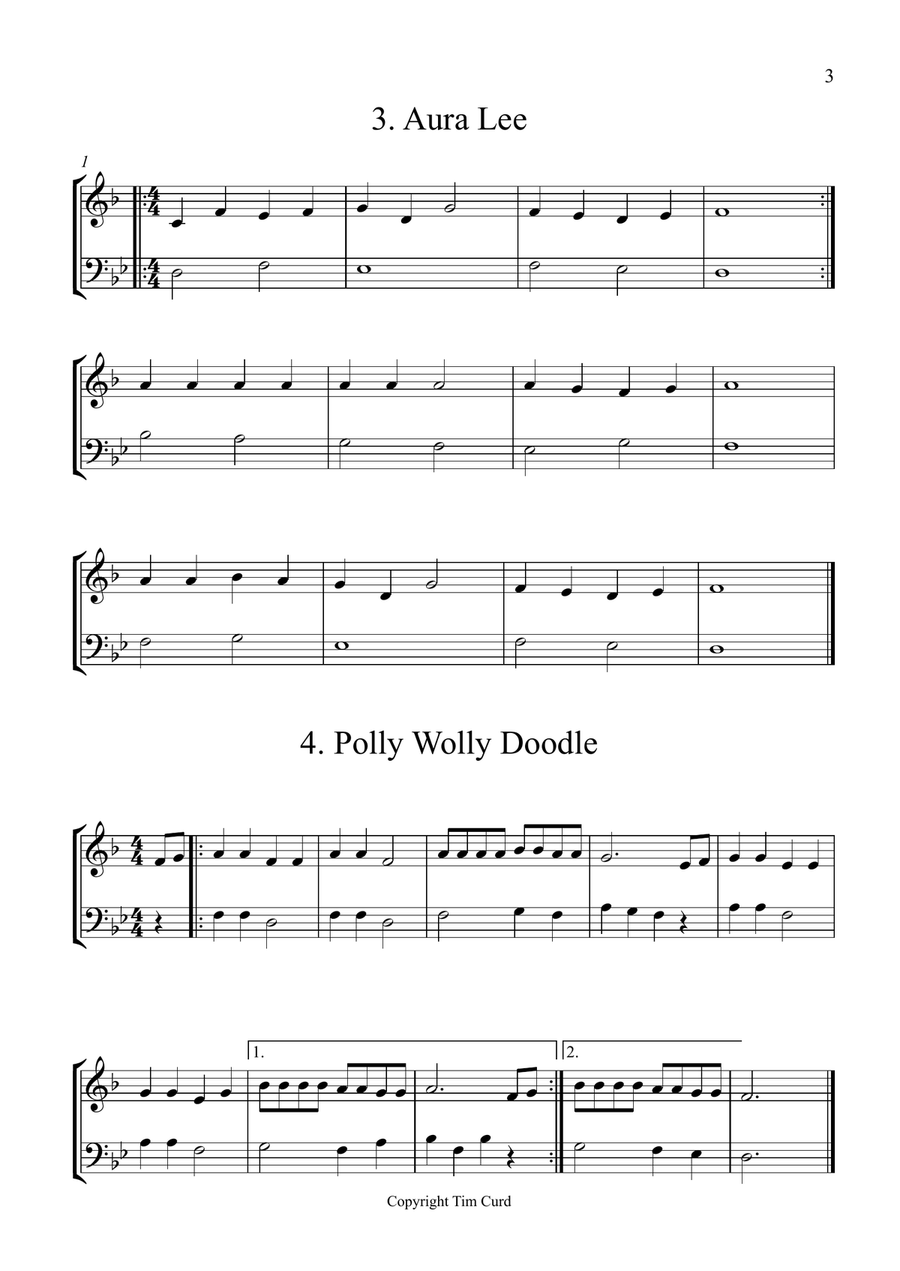 14 Easy Duets For French Horn And Trombone Brass Duet scores gallery preview page 3