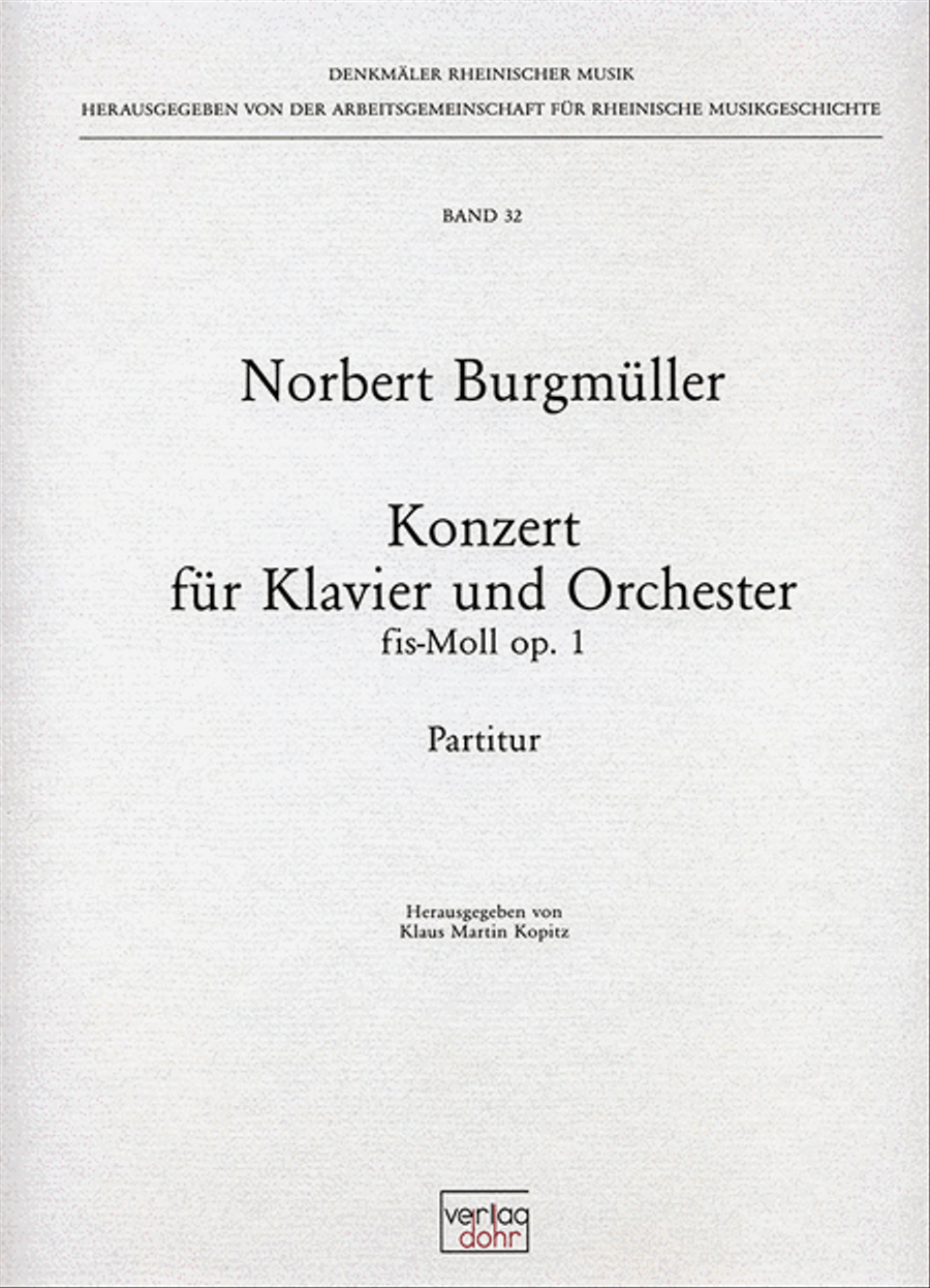 Klavierkonzert fis-Moll op. 1 (1828/29) Orchestra scores gallery preview page 1
