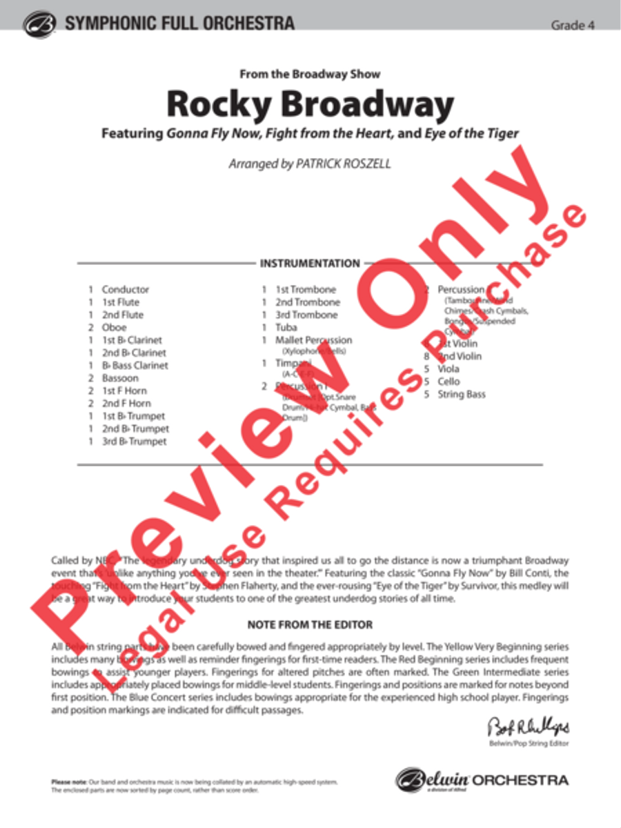 Rocky Broadway Full Orchestra scores gallery preview page 2
