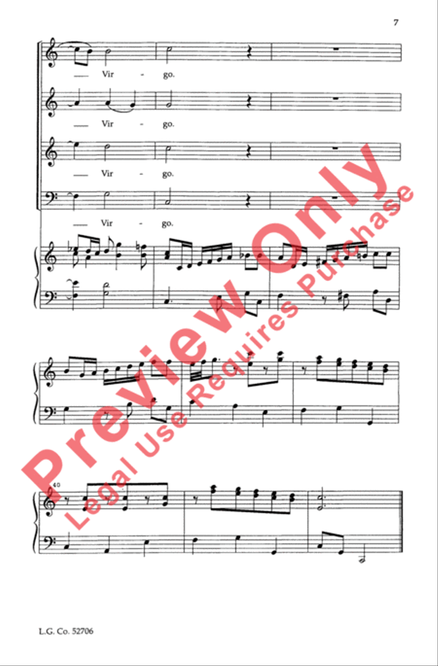 Beata Es Virgo Maria 4-Part scores gallery preview page 7