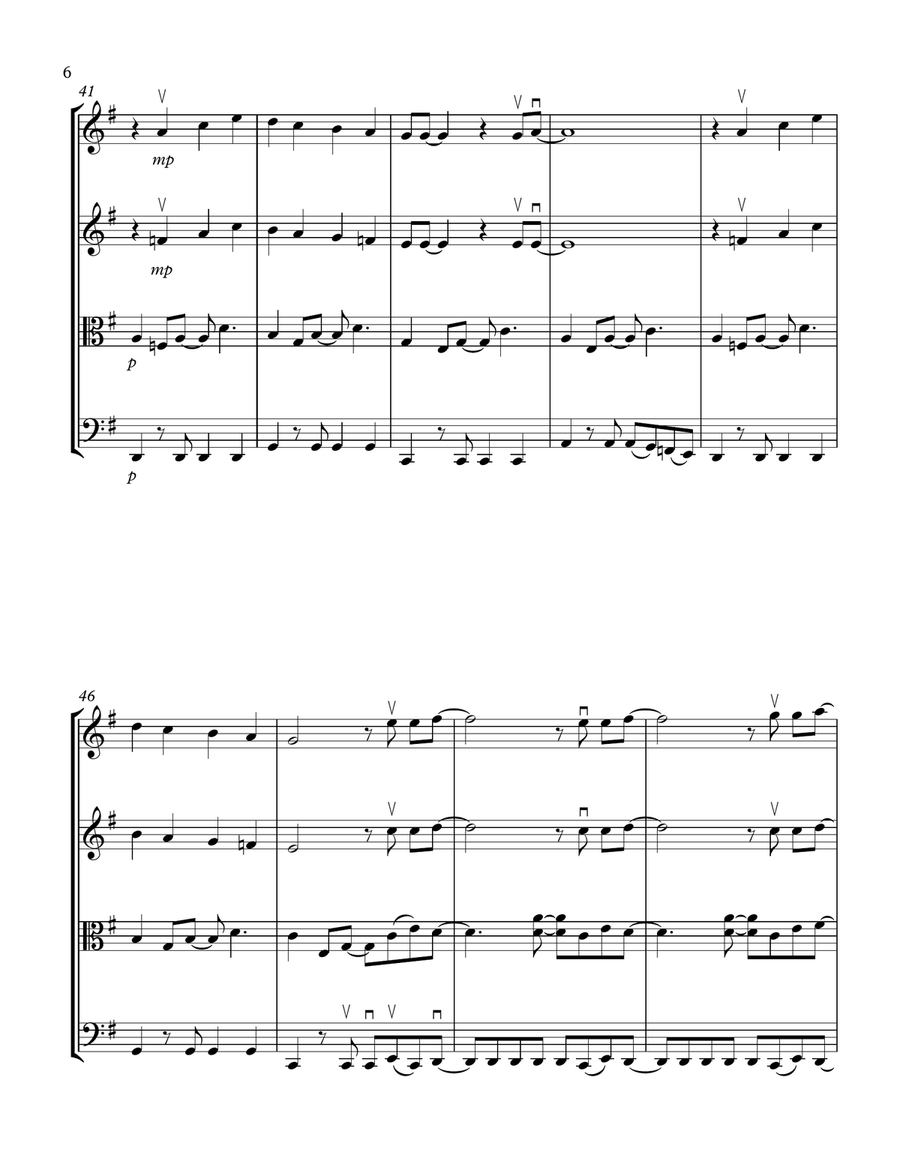 I Want To Hold Your Hand String Quartet scores gallery preview page 6