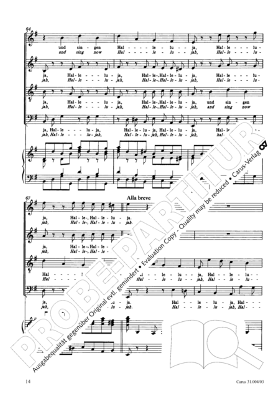 Christ lay in death's cold prison (Christ lag in Todesbanden) 4-Part scores gallery preview page 15
