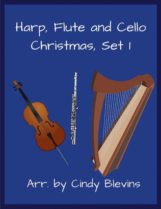 Book cover for Harp, Flute and Cello, Christmas, Set 1