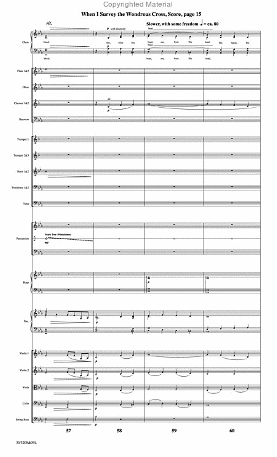 When I Survey the Wondrous Cross - Orchestral Score and Parts Choir scores gallery preview page 16