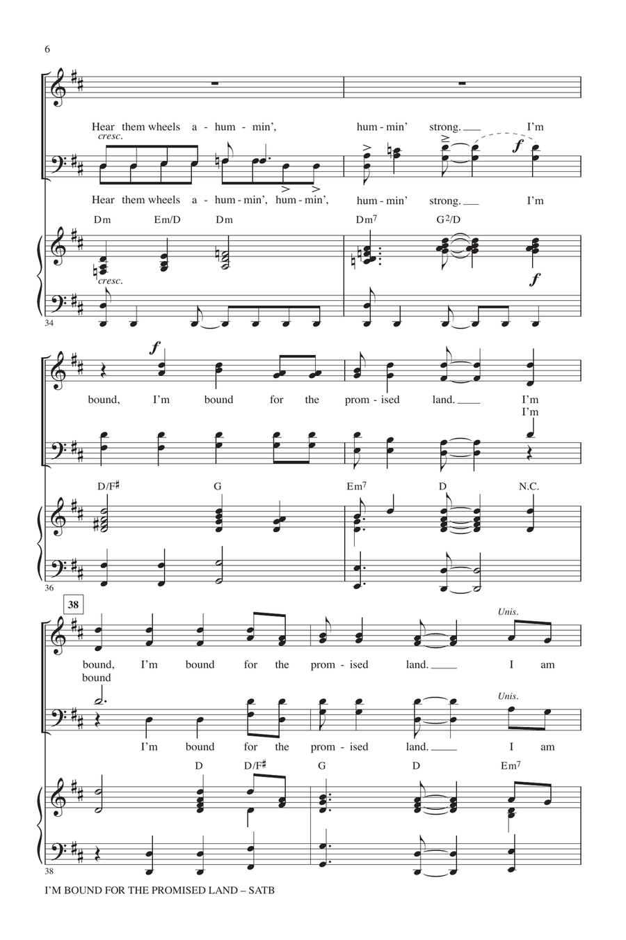 I'm Bound For The Promised Land 4-Part scores gallery preview page 5