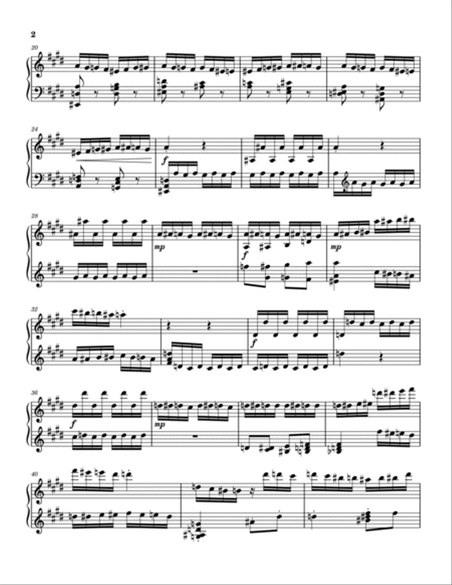 The Flight of the Bumblebee Piano Solo scores gallery preview page 3