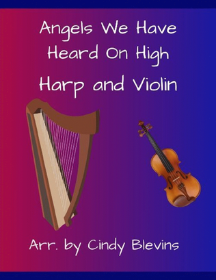 Book cover for Angels We Have Heard On High, for Harp and Violin