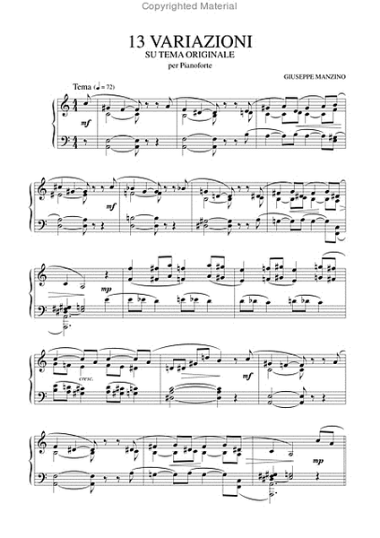 Variazioni su tema originale for Piano (1986) image number null