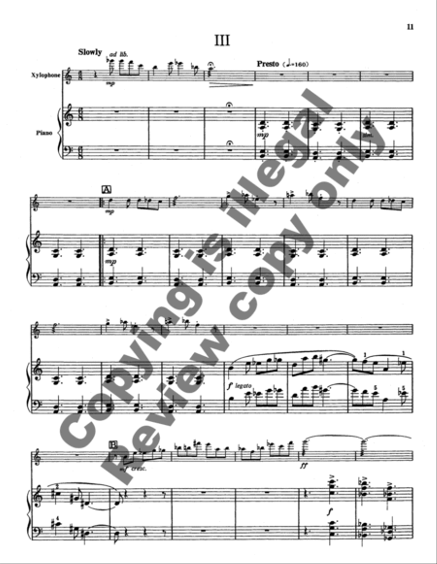 Suite for Xylophone & Orchestra Chamber Orchestra scores gallery preview page 13