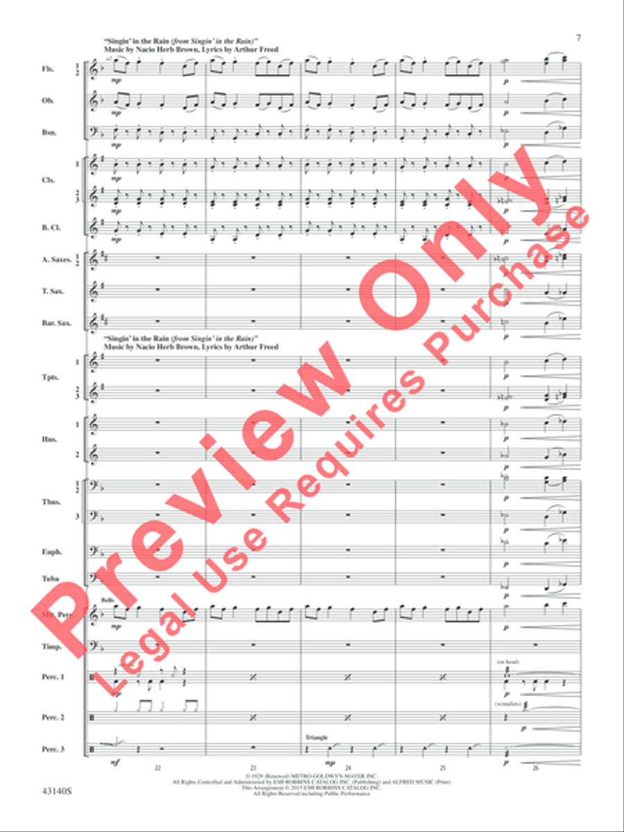 At the Movies---The Classics Concert Band scores gallery preview page 8