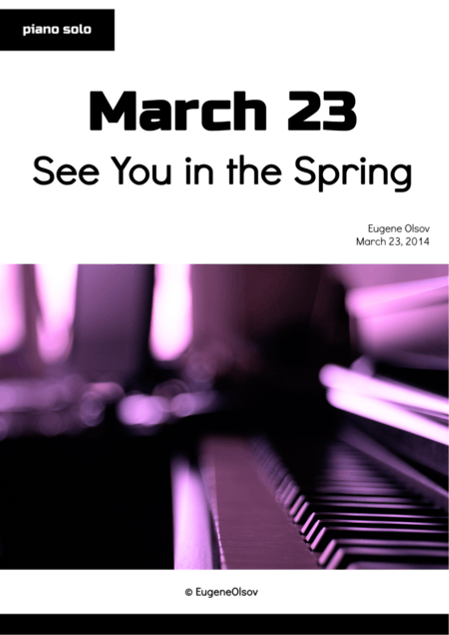 March 23 (See You in the Spring) Piano Solo scores gallery preview page 1