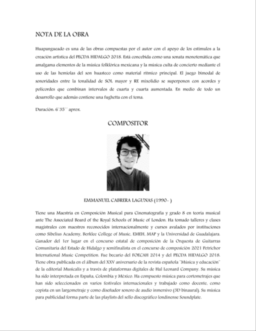 Huapangueado Chamber Music scores gallery preview page 3