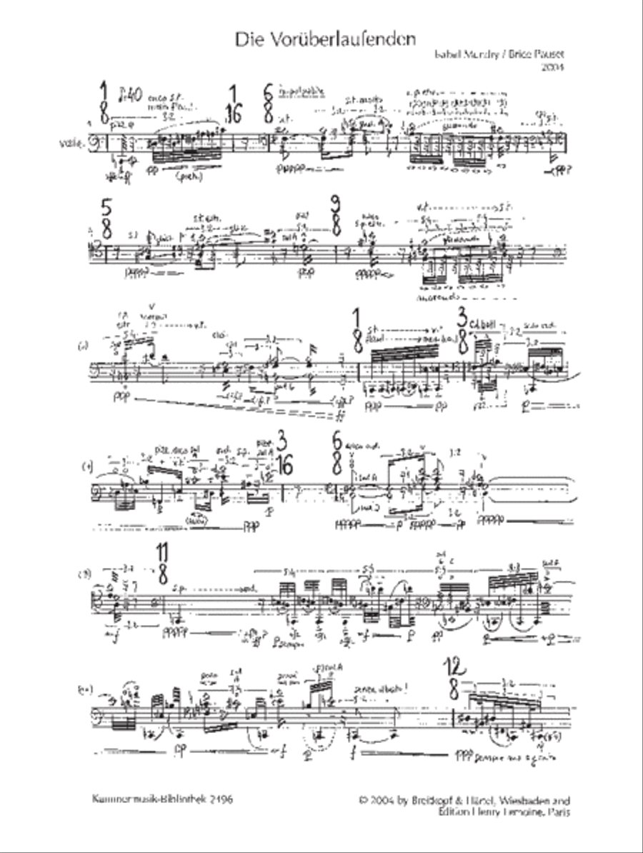 Die Vorüberlaufenden Performance Score scores gallery preview page 2