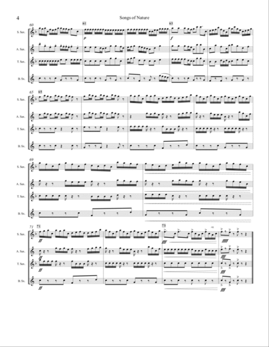 Songs of Nature Songs of Nature Woodwind Quartet scores gallery preview page 4