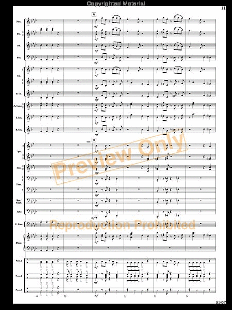 We Wish You a Mambo Christmas Concert Band scores gallery preview page 10