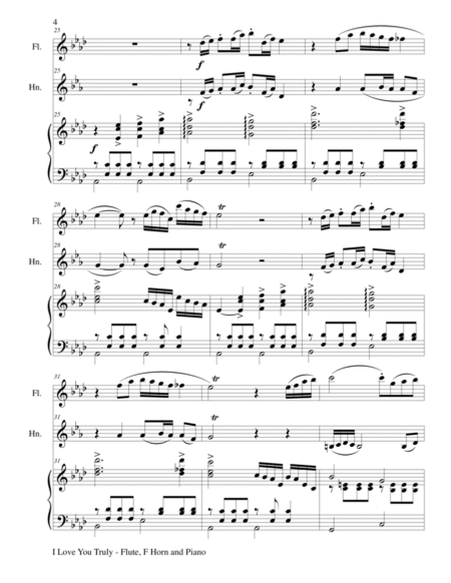 I LOVE YOU TRULY (Trio – Flute, Horn, and Piano with Score and Parts) image number null