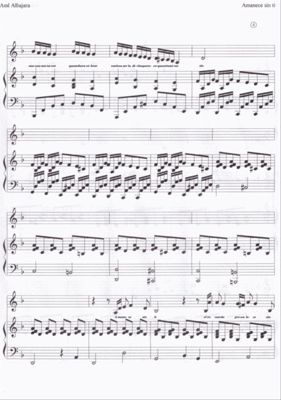 Amanece sin ti Amanece sin ti Voice scores gallery preview page 5