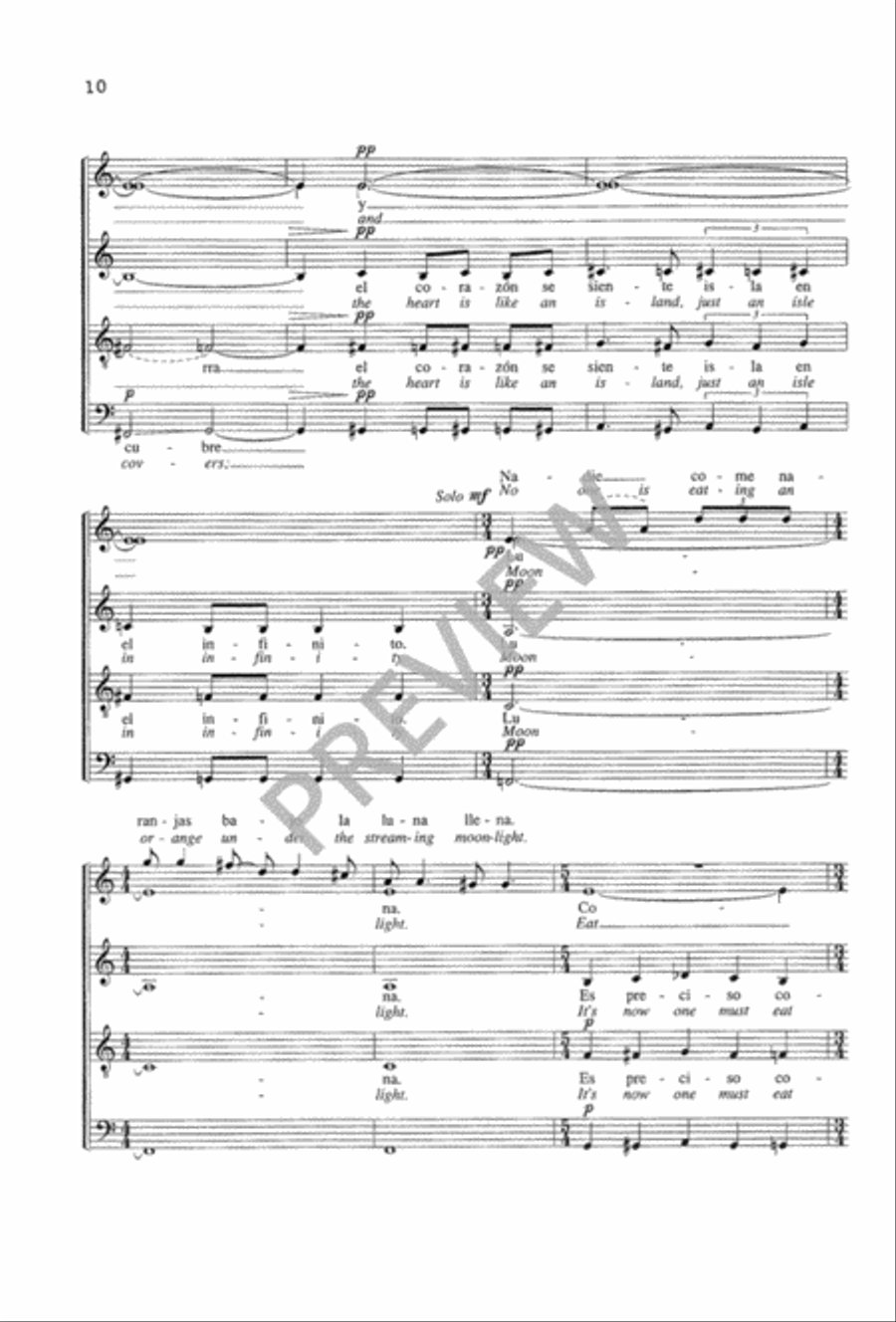 Suite de Lorca (SATB) 4-Part scores gallery preview page 11