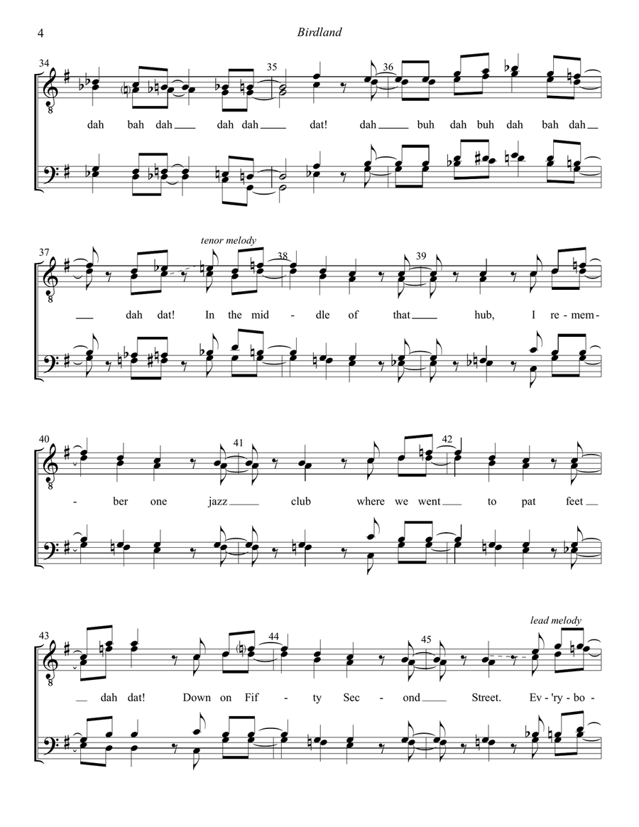 Birdland TTBB scores gallery preview page 4