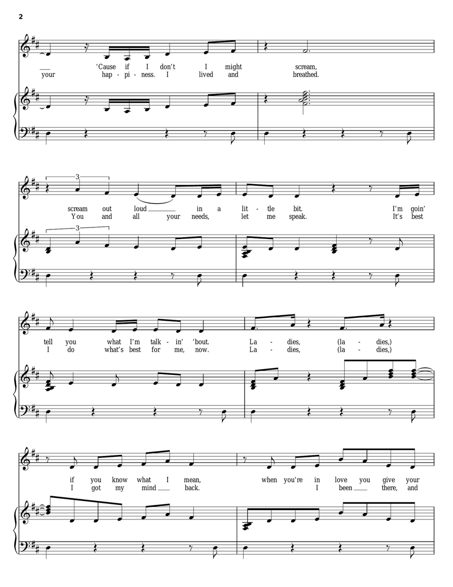Free Free Piano, Vocal, Guitar scores gallery preview page 2