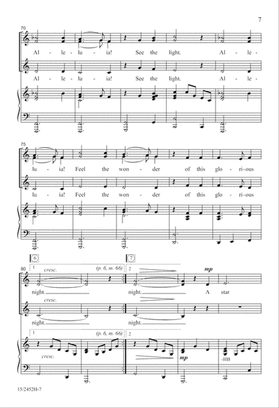 A Star Dances, an Angel Sings SSA scores gallery preview page 7