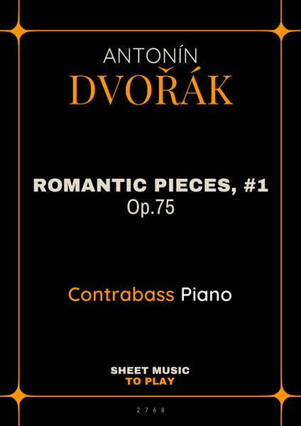 Romantic Pieces, Op.75 (1st mov.) - Contrabass and Piano (Full Score and Parts) image number null