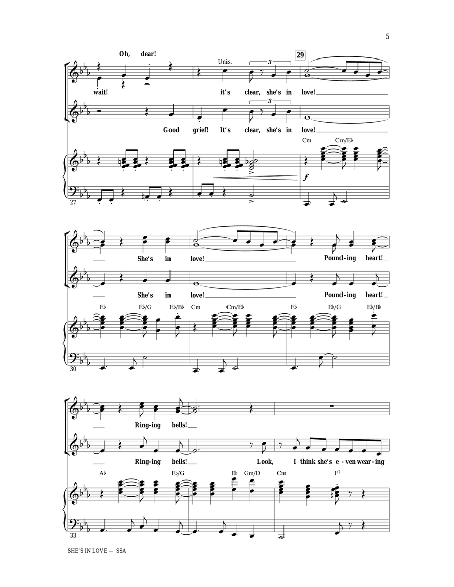 She's In Love (from The Little Mermaid) (arr. Ed Lojeski) SSA scores gallery preview page 4