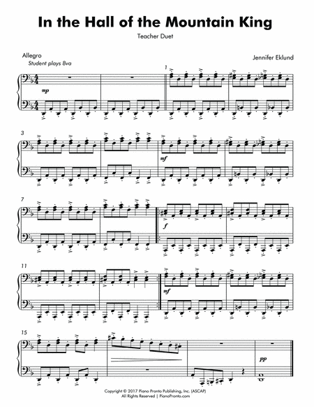In the Hall of the Mountain King (Easy Piano with Duet) image number null