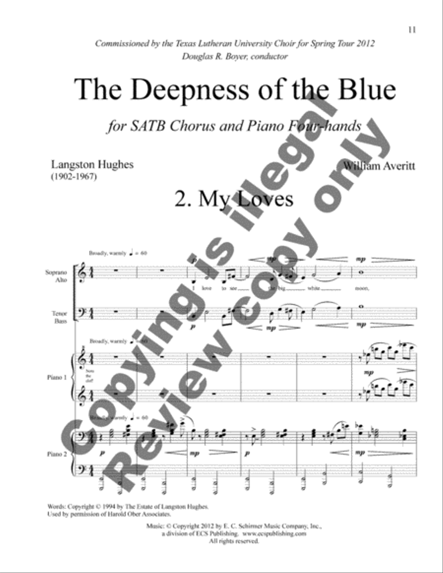The Deepness of the Blue 4-Part scores gallery preview page 5