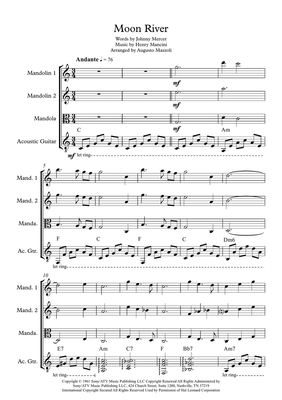 Moon River Small Ensemble scores gallery preview page 1