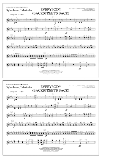 Everybody (Backstreet's Back) (arr. Tom Wallace) - Xylophone/Marimba
