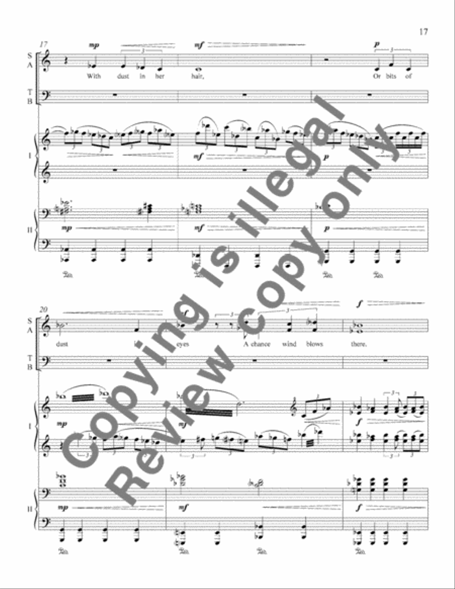 Afro-American Fragments: 4. Song for Billie Holiday 4-Part scores gallery preview page 4