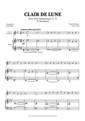 Clair de Lune - Soprano Sax and Piano